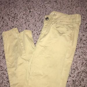 khaki jeggings